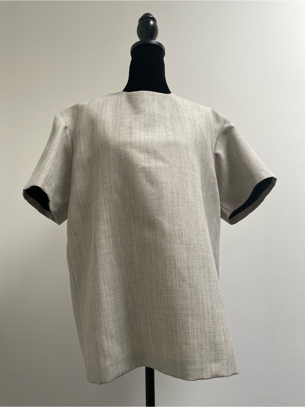 Matthew Miller Untitled Mixed Media Architectural Boxy Tunic Top | Size M